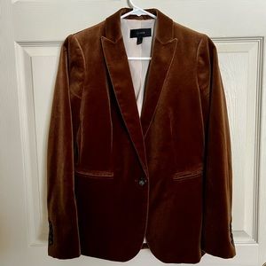 J Crew Parke Blazer in Velvet - Chestnut